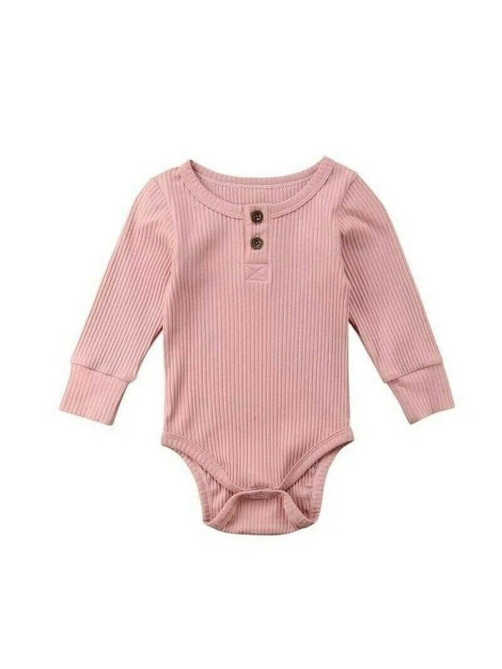 Baby Girl Toddler One-Piece Bodysuit Romper Stretch Boutique Dusty Pink 12 Month